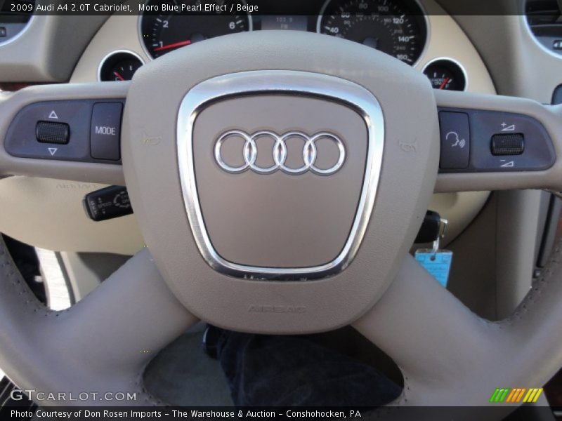 Moro Blue Pearl Effect / Beige 2009 Audi A4 2.0T Cabriolet