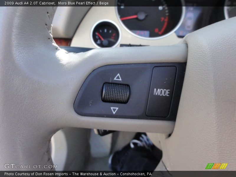 Moro Blue Pearl Effect / Beige 2009 Audi A4 2.0T Cabriolet