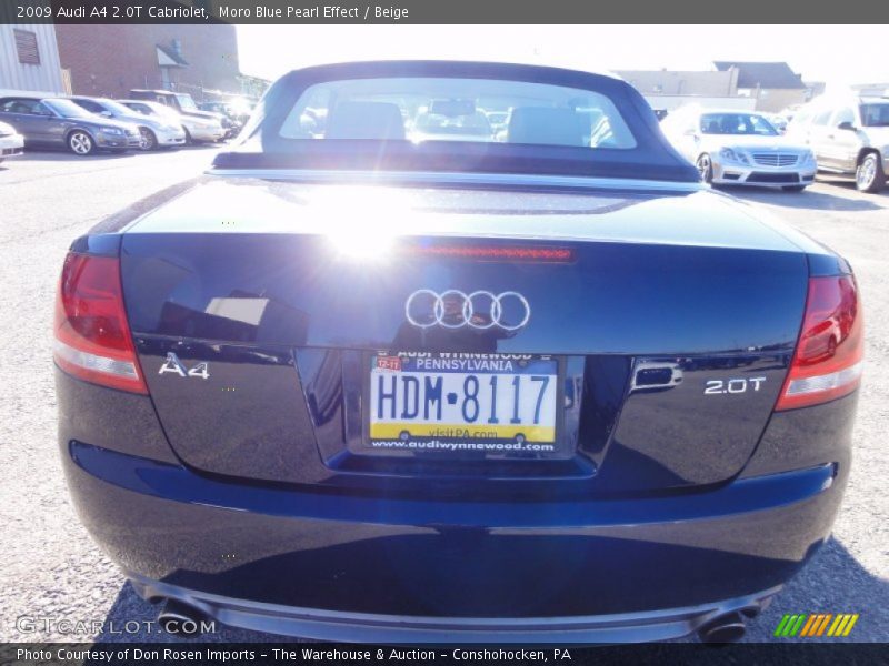 Moro Blue Pearl Effect / Beige 2009 Audi A4 2.0T Cabriolet