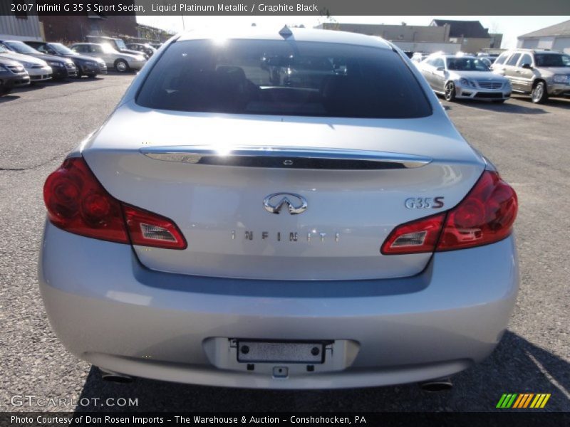 Liquid Platinum Metallic / Graphite Black 2007 Infiniti G 35 S Sport Sedan