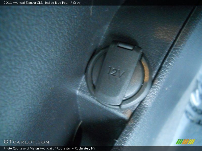 Indigo Blue Pearl / Gray 2011 Hyundai Elantra GLS