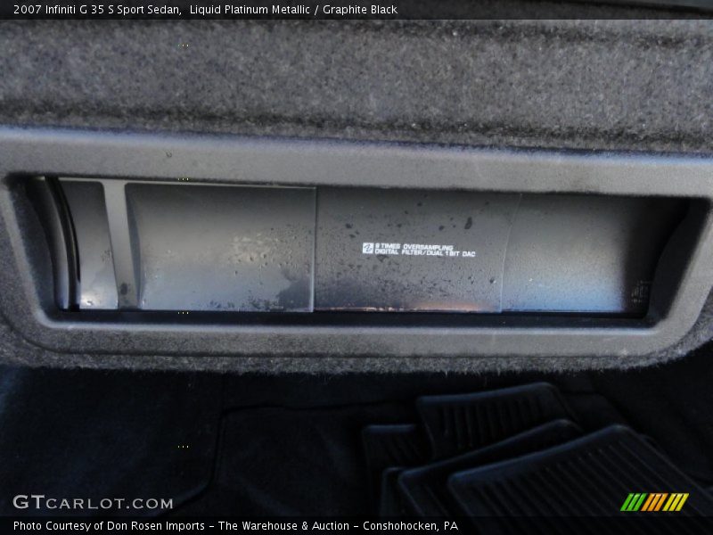 Liquid Platinum Metallic / Graphite Black 2007 Infiniti G 35 S Sport Sedan