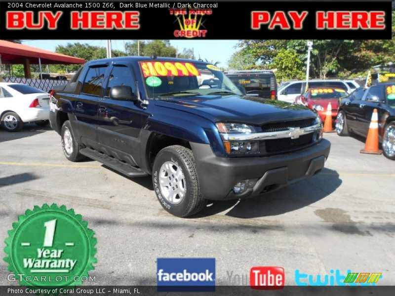 Dark Blue Metallic / Dark Charcoal 2004 Chevrolet Avalanche 1500 Z66