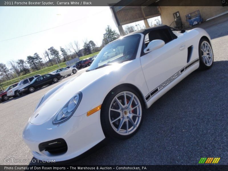 Carrara White / Black 2011 Porsche Boxster Spyder