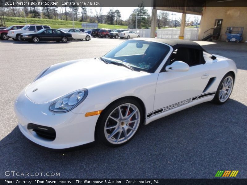 Carrara White / Black 2011 Porsche Boxster Spyder