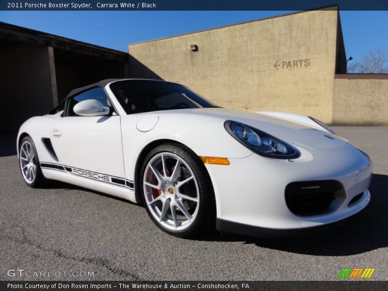 Carrara White / Black 2011 Porsche Boxster Spyder
