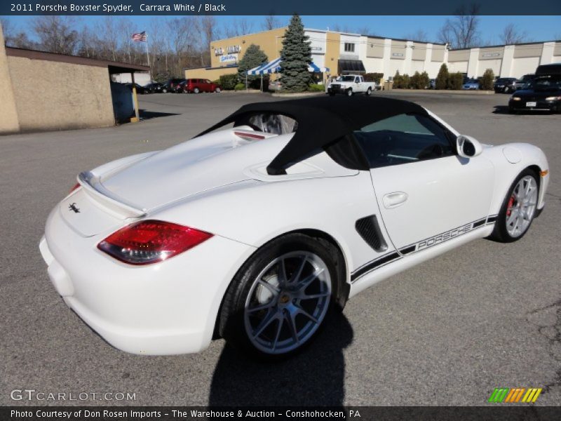 Carrara White / Black 2011 Porsche Boxster Spyder