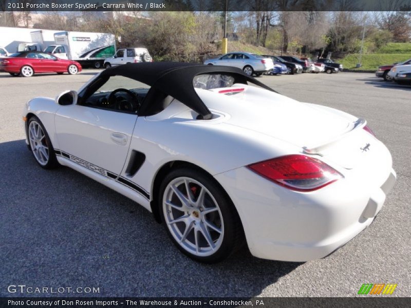 Carrara White / Black 2011 Porsche Boxster Spyder