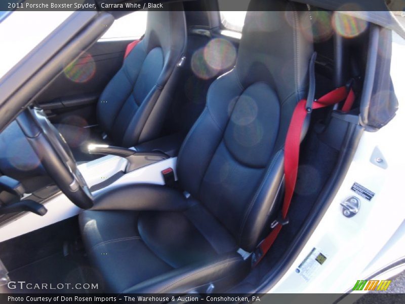 Carrara White / Black 2011 Porsche Boxster Spyder