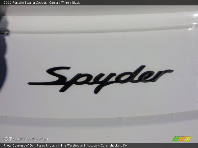 Carrara White / Black 2011 Porsche Boxster Spyder