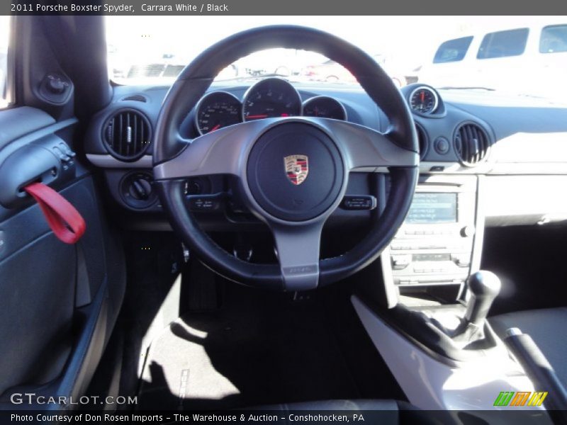 Carrara White / Black 2011 Porsche Boxster Spyder