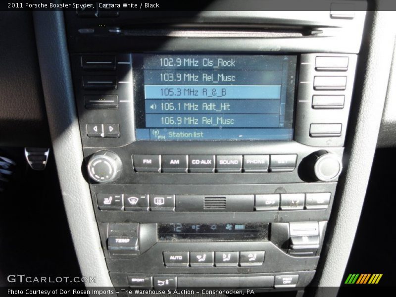 Carrara White / Black 2011 Porsche Boxster Spyder