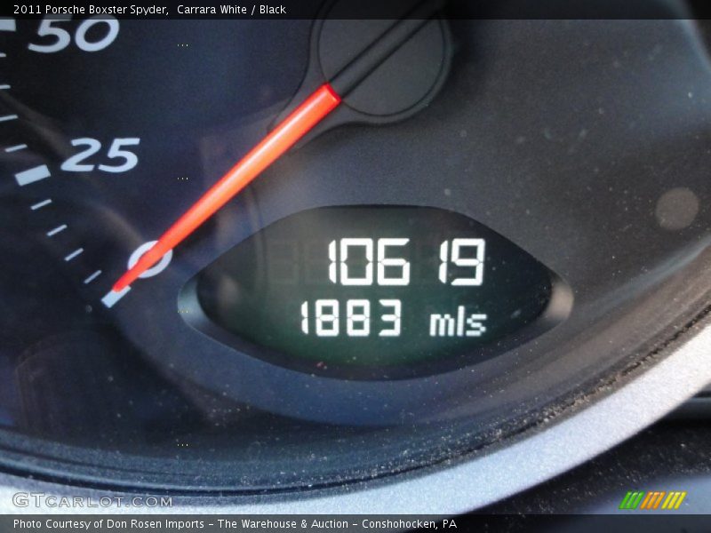 Carrara White / Black 2011 Porsche Boxster Spyder
