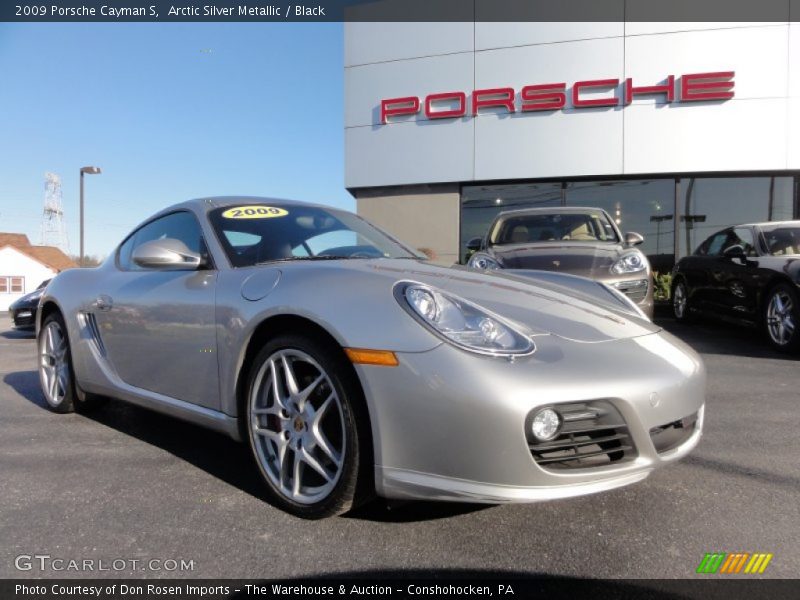Arctic Silver Metallic / Black 2009 Porsche Cayman S