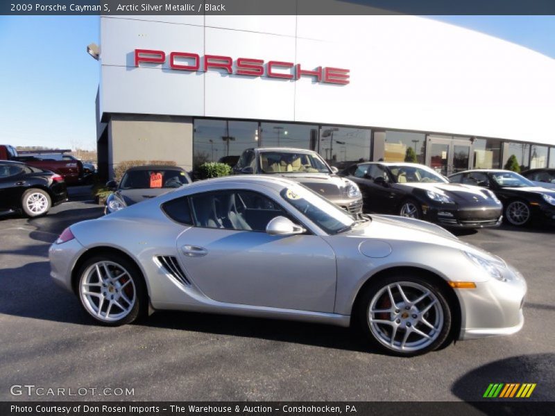 Arctic Silver Metallic / Black 2009 Porsche Cayman S