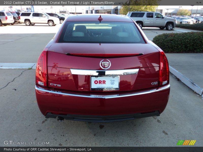 Crystal Red Tintcoat / Light Titanium/Ebony 2012 Cadillac CTS 3.0 Sedan