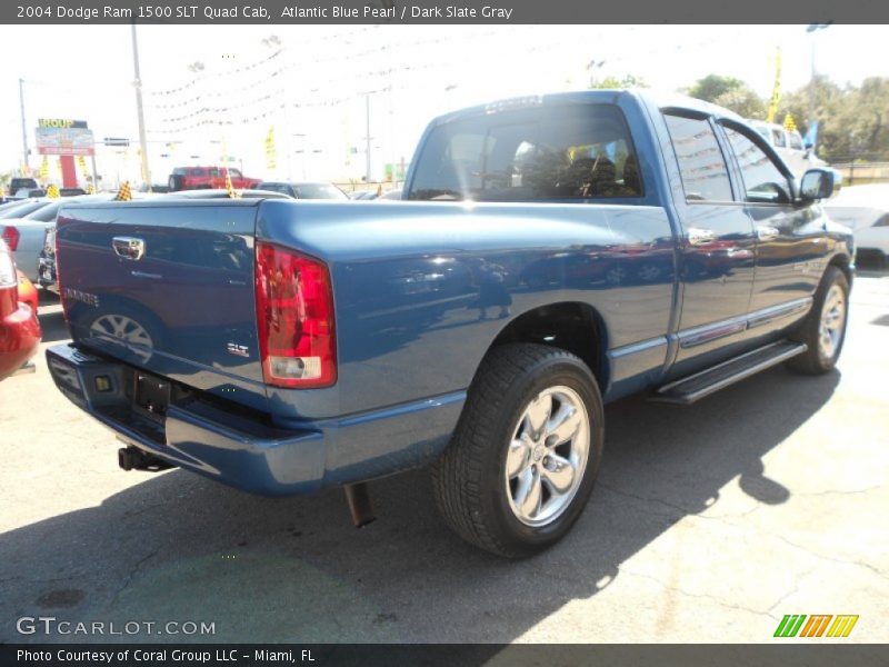 Atlantic Blue Pearl / Dark Slate Gray 2004 Dodge Ram 1500 SLT Quad Cab