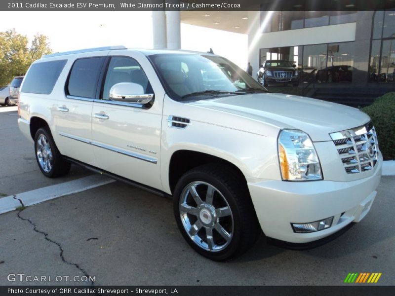 White Diamond Tricoat / Cashmere/Cocoa 2011 Cadillac Escalade ESV Premium