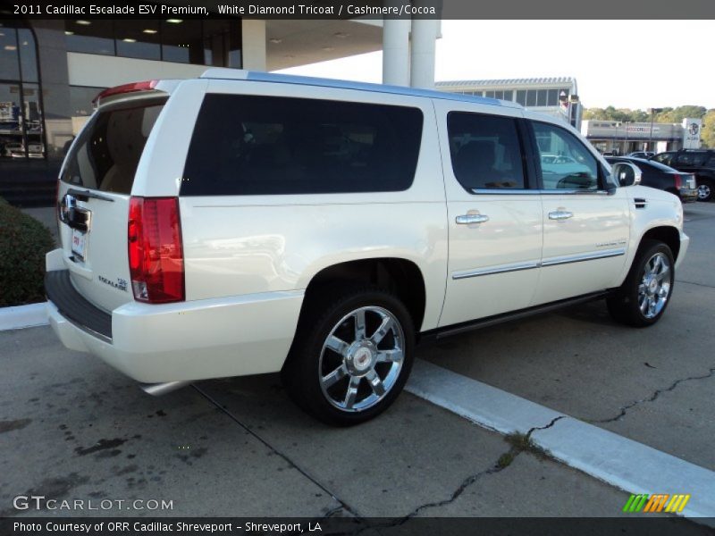 White Diamond Tricoat / Cashmere/Cocoa 2011 Cadillac Escalade ESV Premium
