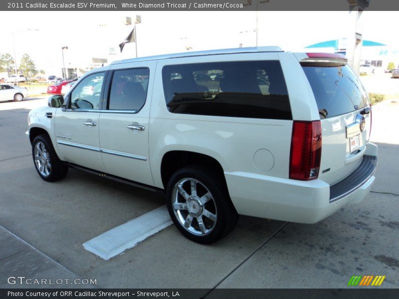 White Diamond Tricoat / Cashmere/Cocoa 2011 Cadillac Escalade ESV Premium
