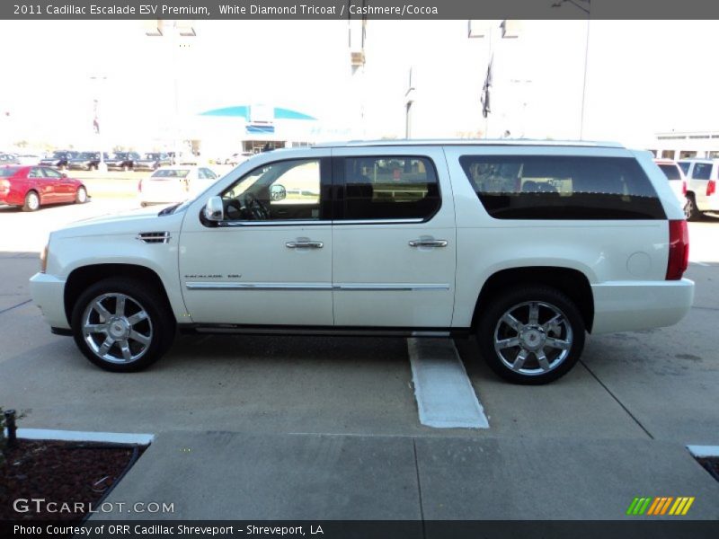White Diamond Tricoat / Cashmere/Cocoa 2011 Cadillac Escalade ESV Premium