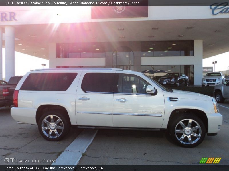 White Diamond Tricoat / Cashmere/Cocoa 2011 Cadillac Escalade ESV Premium