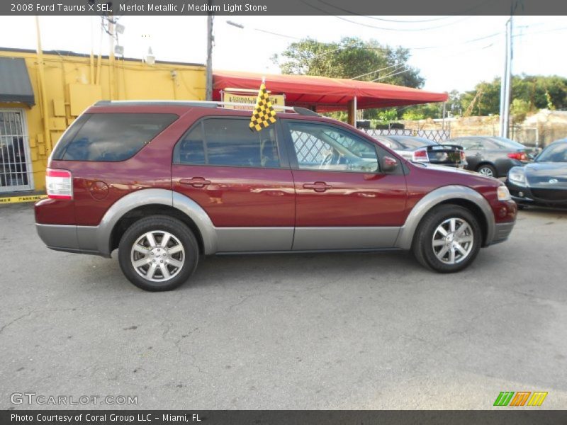 Merlot Metallic / Medium Light Stone 2008 Ford Taurus X SEL