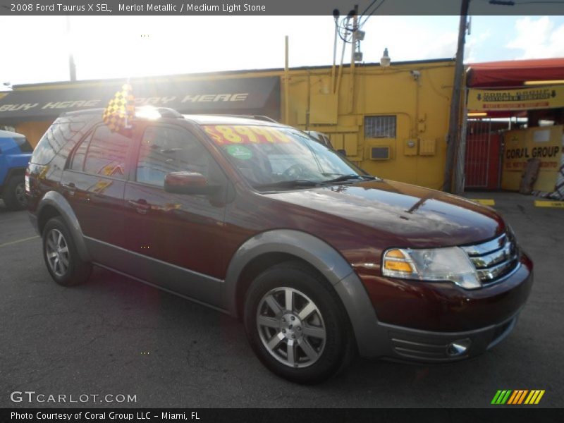 Merlot Metallic / Medium Light Stone 2008 Ford Taurus X SEL