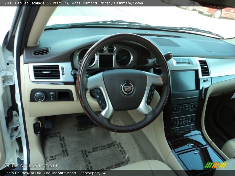 White Diamond Tricoat / Cashmere/Cocoa 2011 Cadillac Escalade ESV Premium