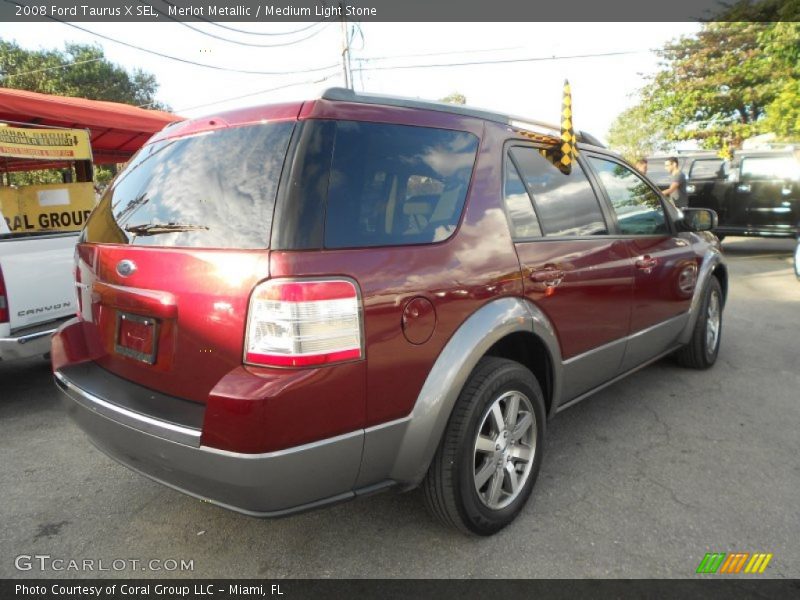 Merlot Metallic / Medium Light Stone 2008 Ford Taurus X SEL