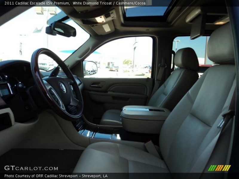 White Diamond Tricoat / Cashmere/Cocoa 2011 Cadillac Escalade ESV Premium