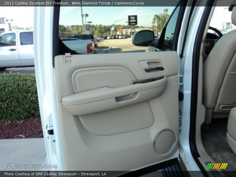 White Diamond Tricoat / Cashmere/Cocoa 2011 Cadillac Escalade ESV Premium