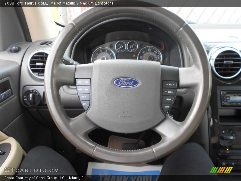 Merlot Metallic / Medium Light Stone 2008 Ford Taurus X SEL