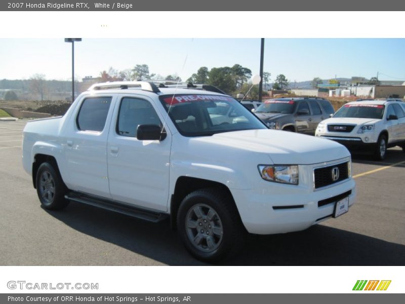 White / Beige 2007 Honda Ridgeline RTX