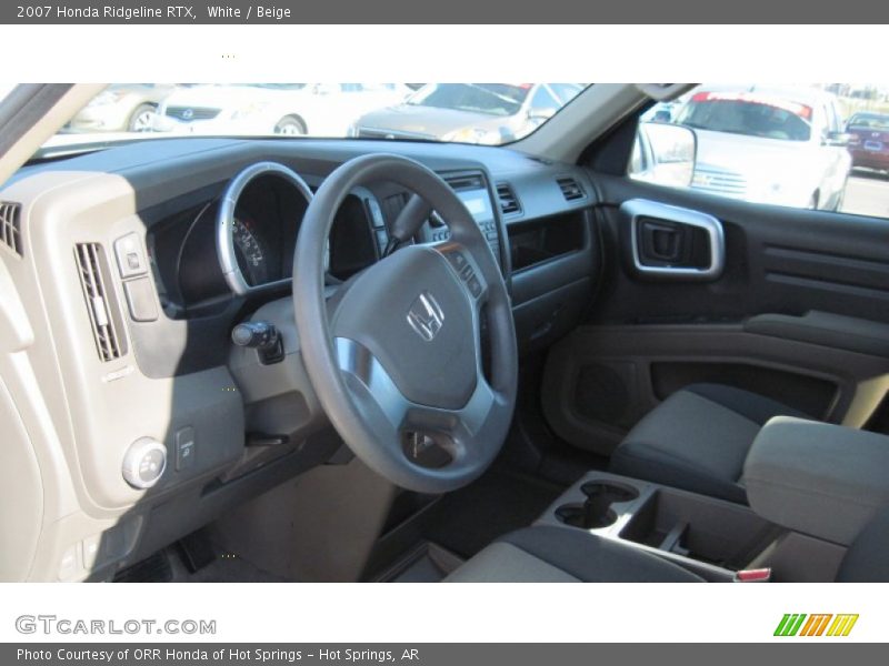 White / Beige 2007 Honda Ridgeline RTX