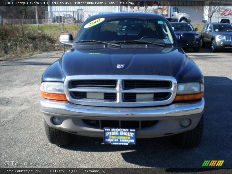 Patriot Blue Pearl / Dark Slate Gray 2001 Dodge Dakota SLT Quad Cab 4x4