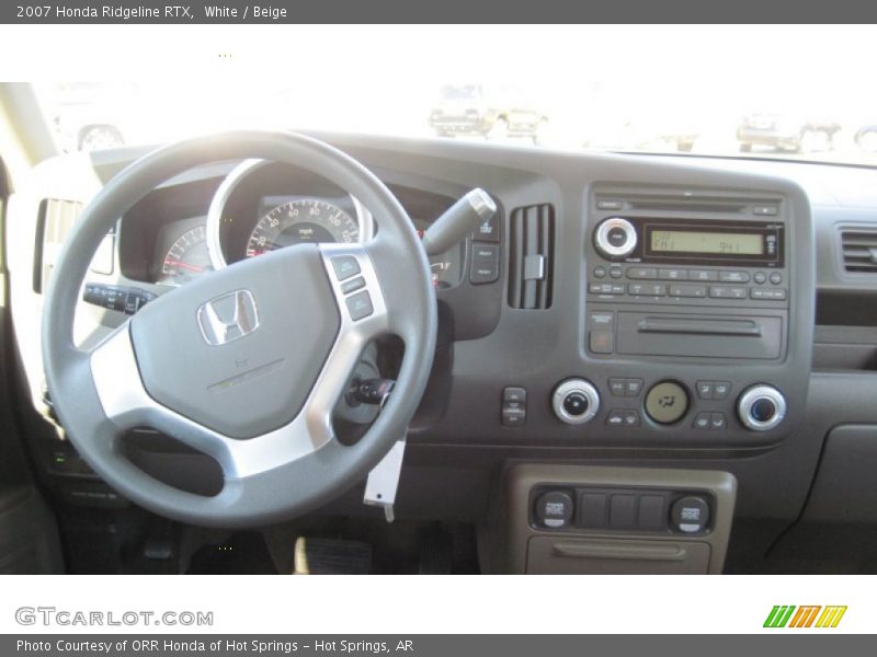 White / Beige 2007 Honda Ridgeline RTX