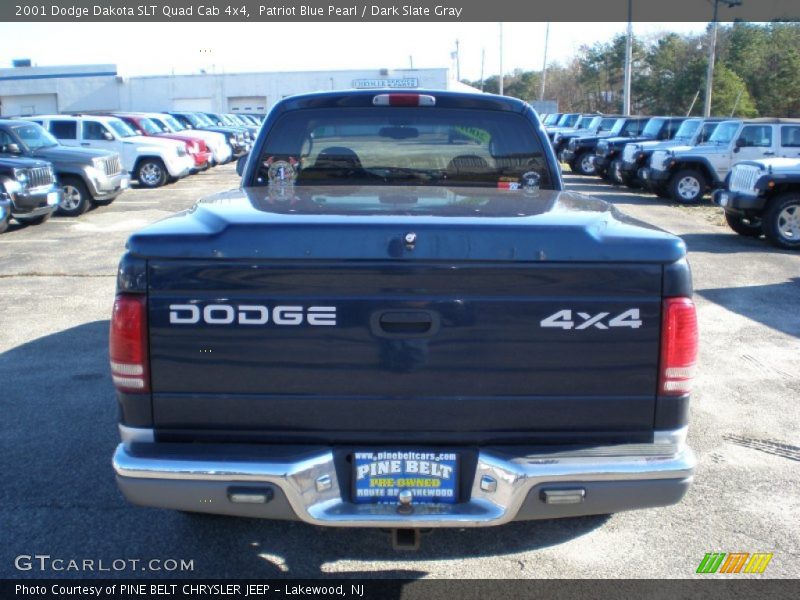 Patriot Blue Pearl / Dark Slate Gray 2001 Dodge Dakota SLT Quad Cab 4x4