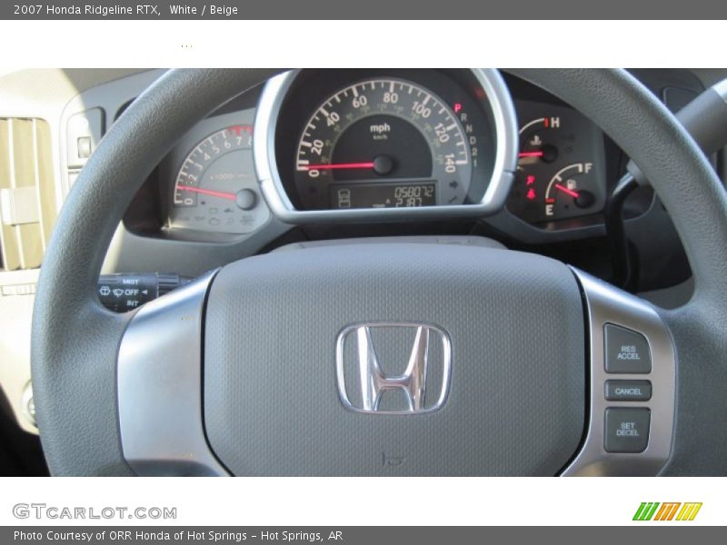 White / Beige 2007 Honda Ridgeline RTX