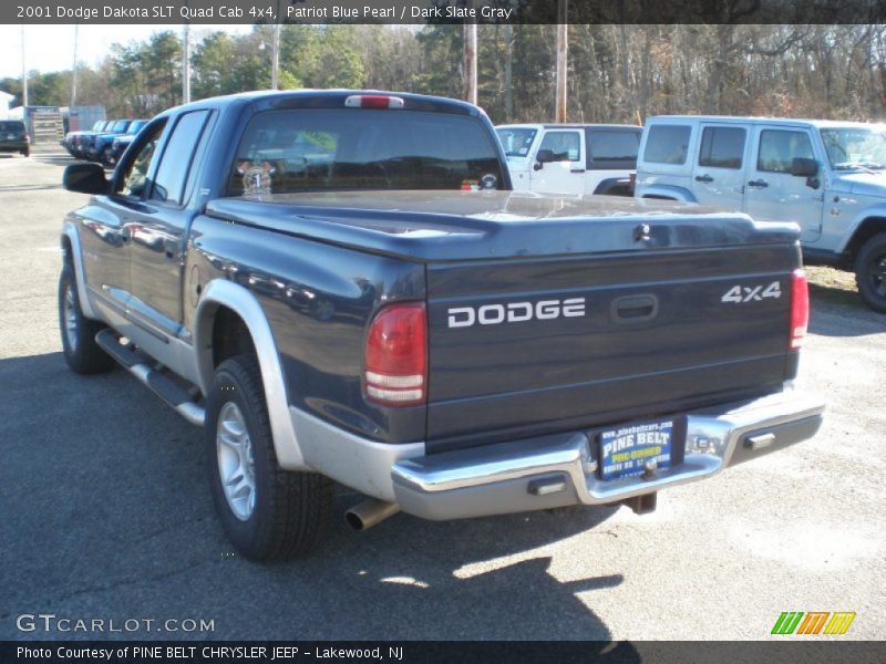 Patriot Blue Pearl / Dark Slate Gray 2001 Dodge Dakota SLT Quad Cab 4x4