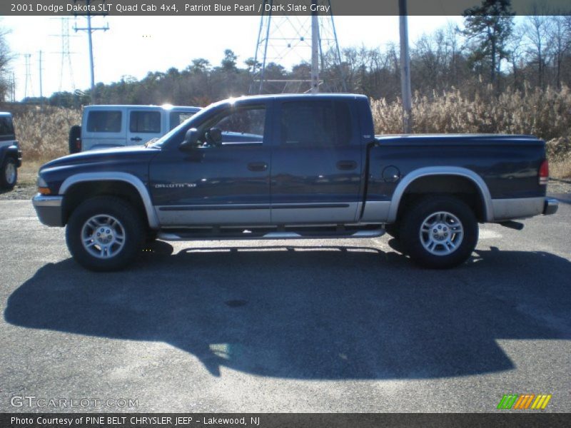 Patriot Blue Pearl / Dark Slate Gray 2001 Dodge Dakota SLT Quad Cab 4x4