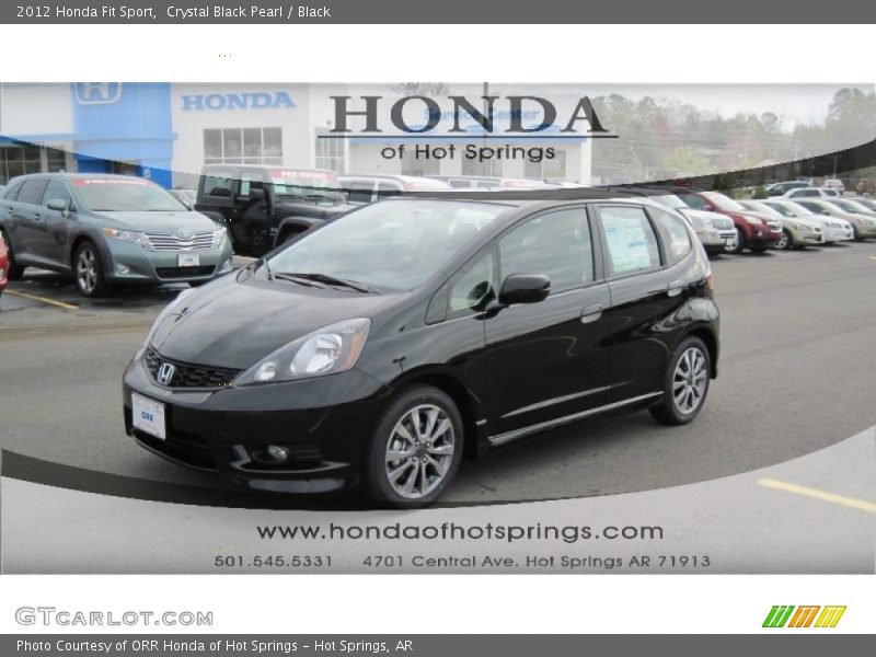 Crystal Black Pearl / Black 2012 Honda Fit Sport
