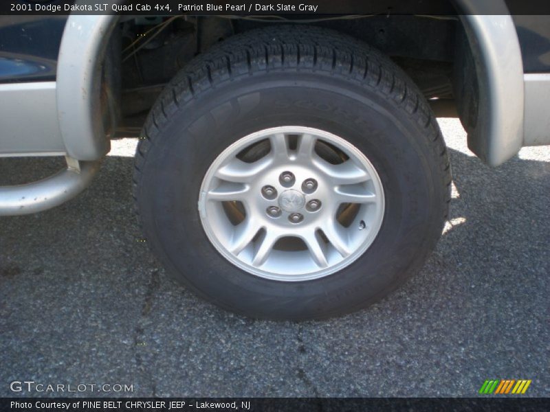 Patriot Blue Pearl / Dark Slate Gray 2001 Dodge Dakota SLT Quad Cab 4x4
