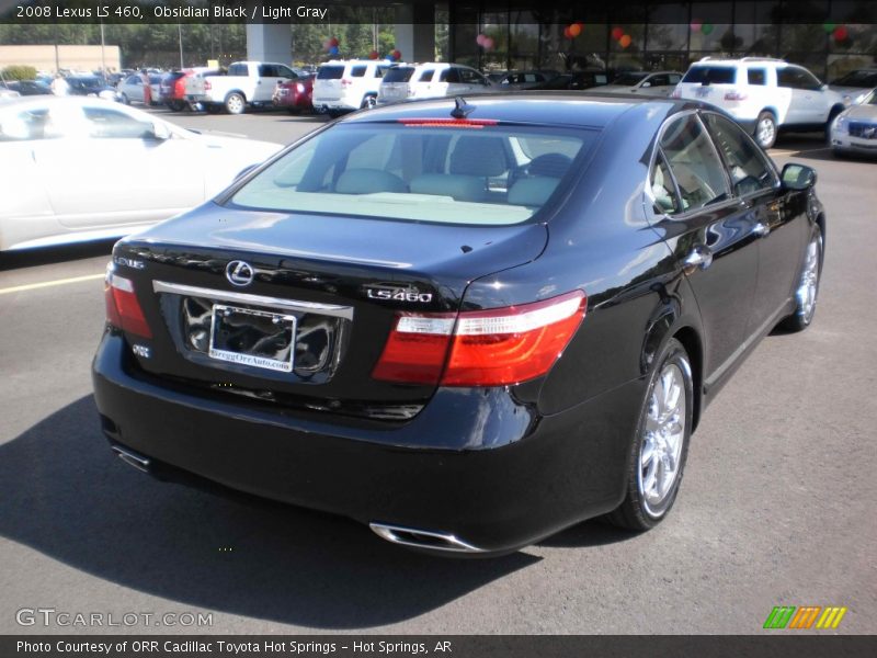 Obsidian Black / Light Gray 2008 Lexus LS 460