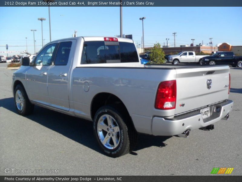 Bright Silver Metallic / Dark Slate Gray 2012 Dodge Ram 1500 Sport Quad Cab 4x4