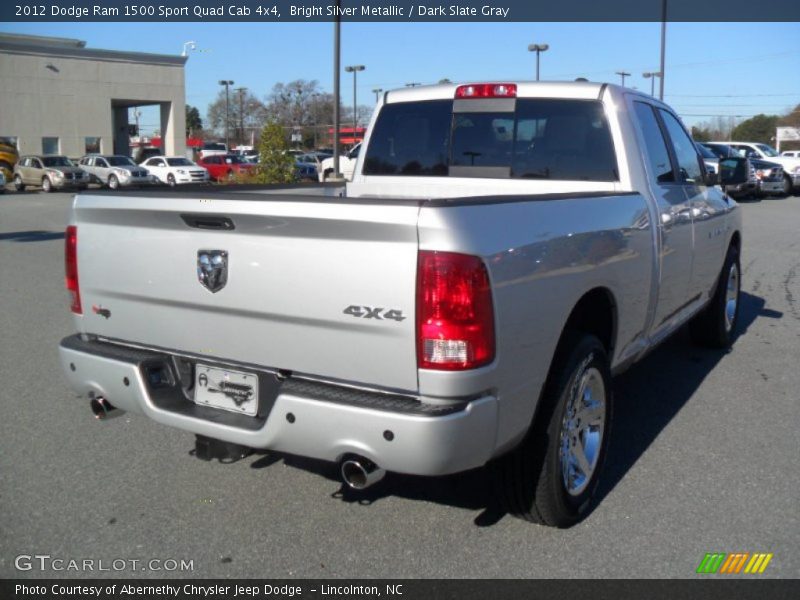 Bright Silver Metallic / Dark Slate Gray 2012 Dodge Ram 1500 Sport Quad Cab 4x4