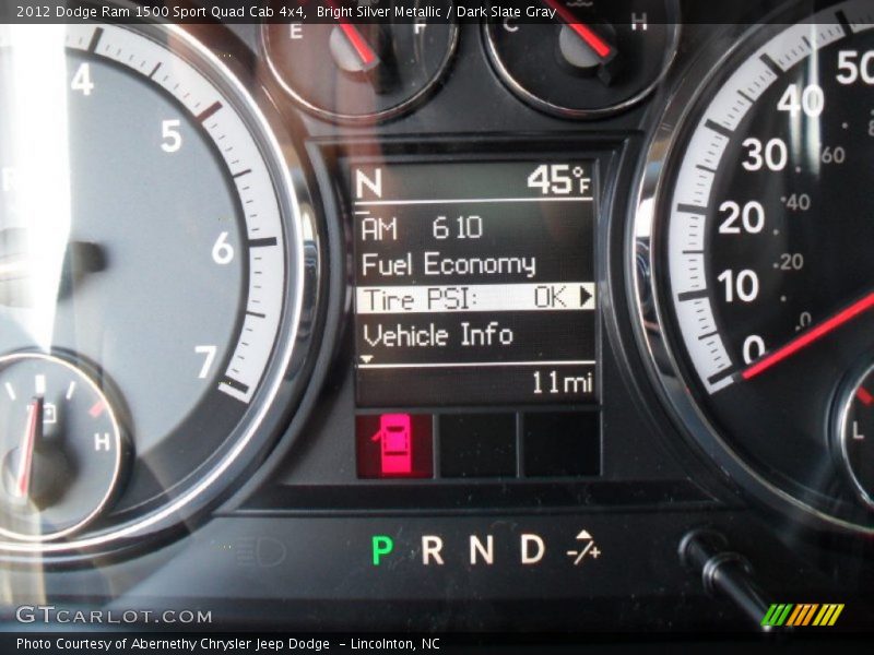 Bright Silver Metallic / Dark Slate Gray 2012 Dodge Ram 1500 Sport Quad Cab 4x4