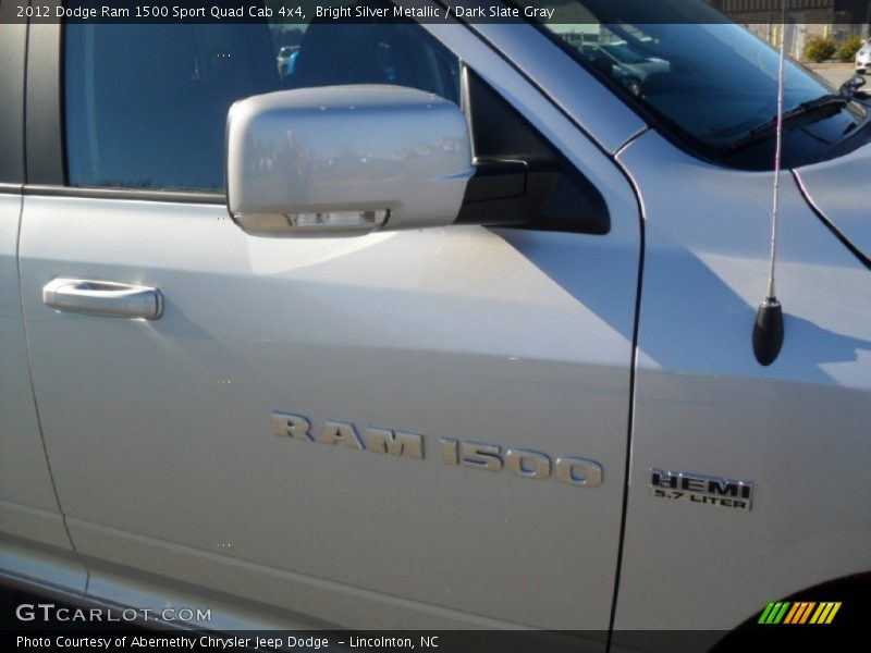 Bright Silver Metallic / Dark Slate Gray 2012 Dodge Ram 1500 Sport Quad Cab 4x4