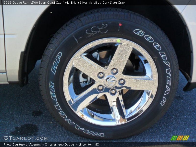 Bright Silver Metallic / Dark Slate Gray 2012 Dodge Ram 1500 Sport Quad Cab 4x4