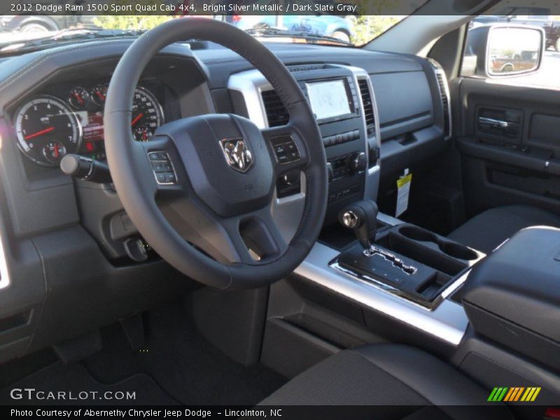 Bright Silver Metallic / Dark Slate Gray 2012 Dodge Ram 1500 Sport Quad Cab 4x4